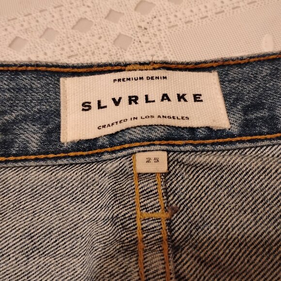 SLVRLAKE Savior High Rise Cargo Blue Jeans, Size 25 - Picture 9 of 16